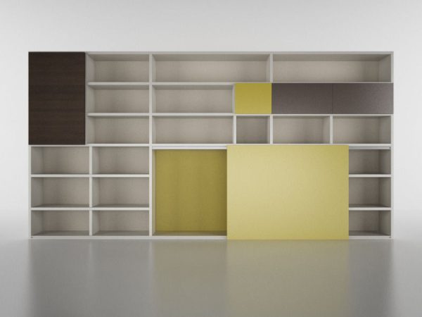 Molteni bookcase with shelves and drawers