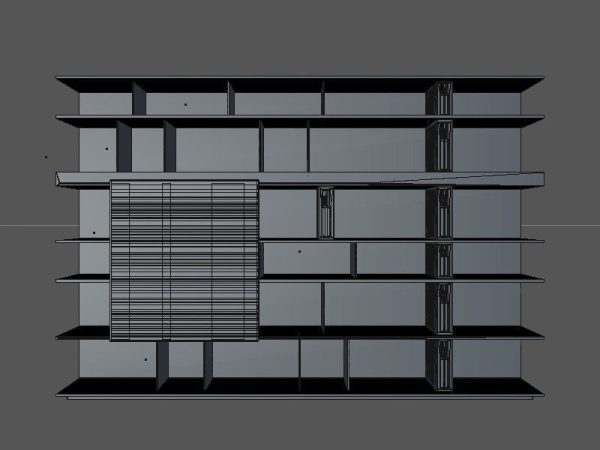Molteni Sequence 1 with books -300x200x40 45 cm N04 in M4D Vol11