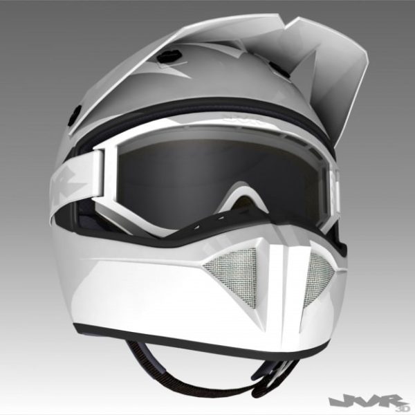 Motocross Helmet and Goggles