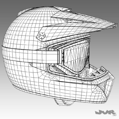 Motocross Helmet and Goggles