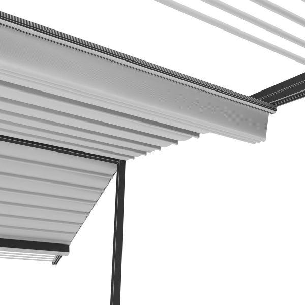 Motorized Pergola 3a stainless steel satin polished