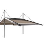 Motorized Pergola 3a stainless steel satin polished