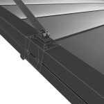 Motorized Pergola 3a stainless steel satin polished
