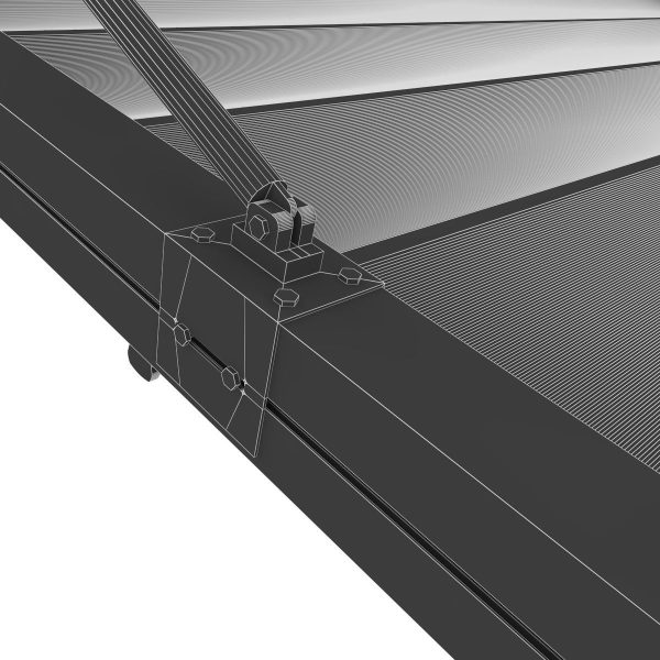 Motorized Pergola 3a stainless steel satin polished
