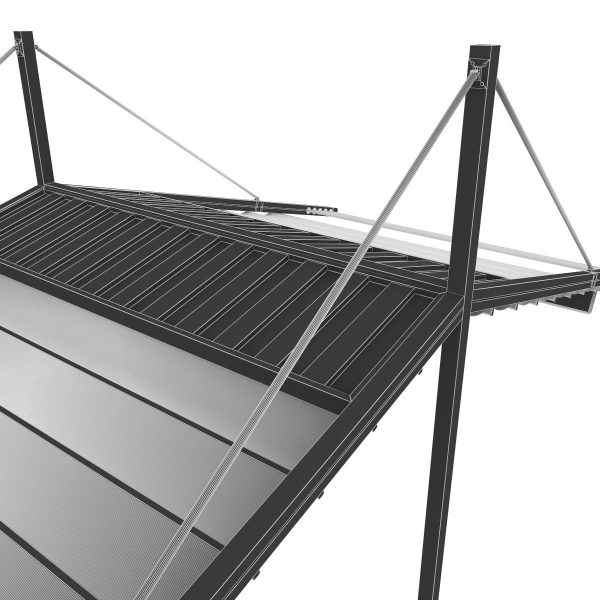 Motorized Pergola 3a stainless steel satin polished