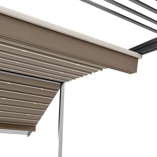 Motorized Pergola 3a stainless steel satin polished