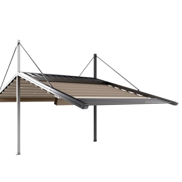 Motorized Pergola 3a stainless steel satin polished