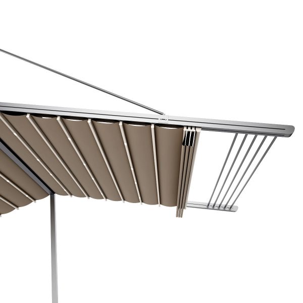 Motorized Pergola 3a stainless steel satin polished
