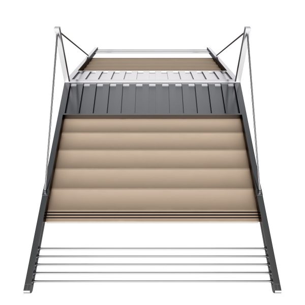 Motorized Pergola 3a stainless steel satin polished