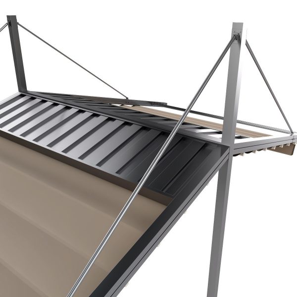 Motorized Pergola 3a stainless steel satin polished