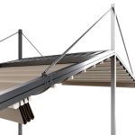 Motorized Pergola 3a stainless steel satin polished