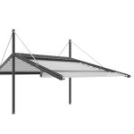 Motorized Pergola 3a stainless steel satin polished