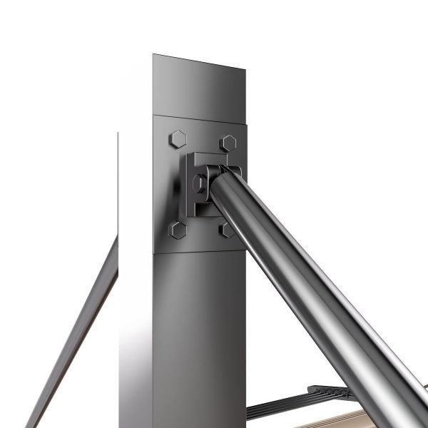 Motorized Pergola 3a stainless steel satin polished