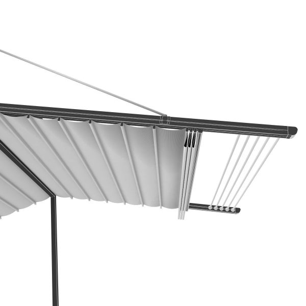 Motorized Pergola 3a stainless steel satin polished