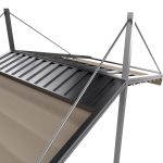 Motorized Pergola 3a stainless steel satin polished
