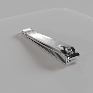 Nail clipper with nail cleaner - metal