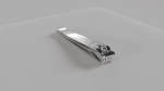 Nail clipper with nail cleaner - metal