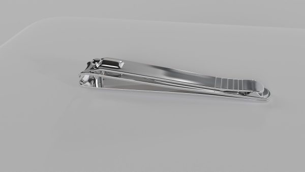 Nail clipper with nail cleaner - metal
