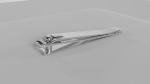 Nail clipper with nail cleaner - metal