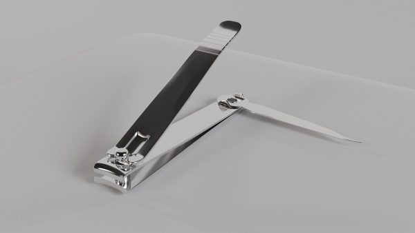 Nail clipper with nail cleaner - metal