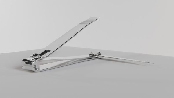 Nail clipper with nail cleaner - metal
