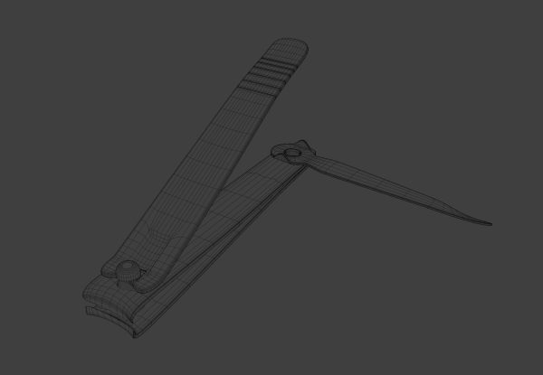Nail clipper with nail cleaner - metal