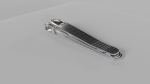 Nail clipper with nail cleaner - metal