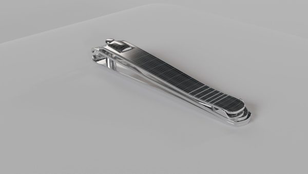 Nail clipper with nail cleaner - metal