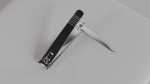 Nail clipper with nail cleaner - metal