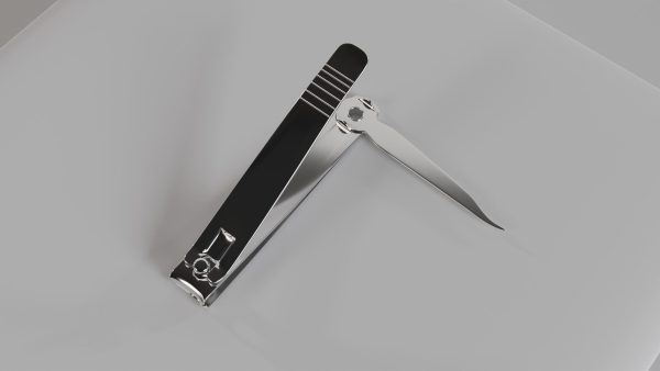 Nail clipper with nail cleaner - metal