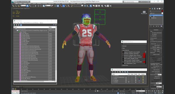 New England Patriots American Football Player Rigged
