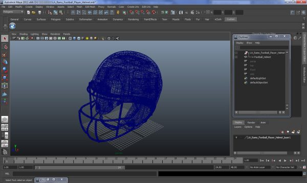 New Orleans Saints Football Player Helmet