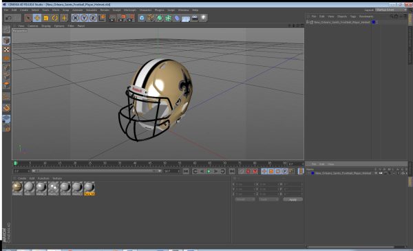 New Orleans Saints Football Player Helmet