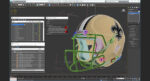 New Orleans Saints Football Player Helmet