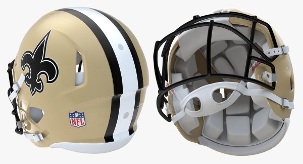 New Orleans Saints Football Player Helmet