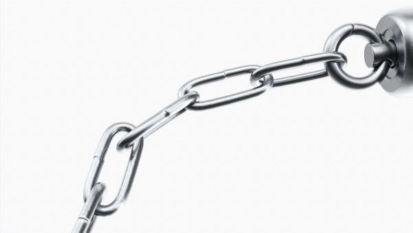 Nunchaku with chain light plastic