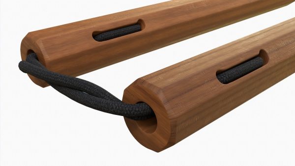 Nunchaku wood octagonal lace
