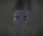 Office Chair Blue Low-Poly Game Ready PBR AR VR