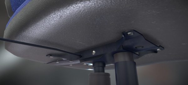 Office Chair Blue Low-Poly Game Ready PBR AR VR