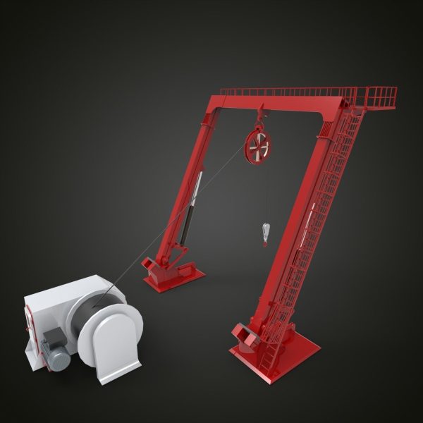 Offshore crane and deck crane 1