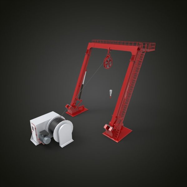 Offshore crane and deck crane 1