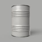 Oil Barrel Drum Metal Rusty Red Blue