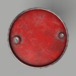 Oil Barrel Drum Metal Rusty Red Blue