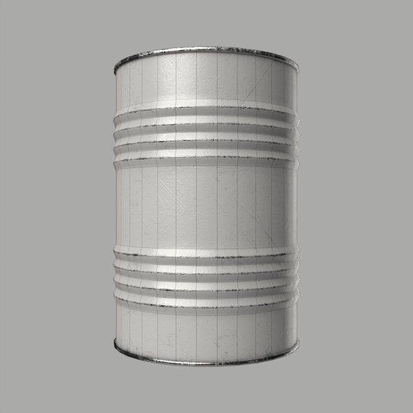 Oil Barrel Drum Metal Rusty Red Blue