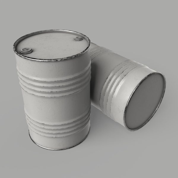 Oil Barrel Drum Metal Rusty Red Blue
