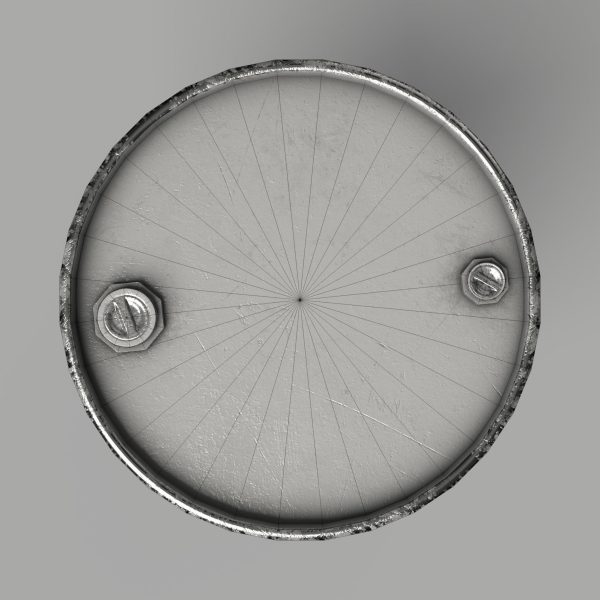 Oil Barrel Drum Metal Rusty Red Blue