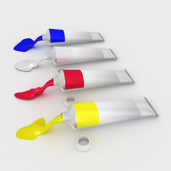 Oil Paint Tubes 4 Colors Set