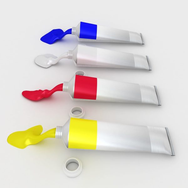 Oil Paint Tubes 4 Colors Set