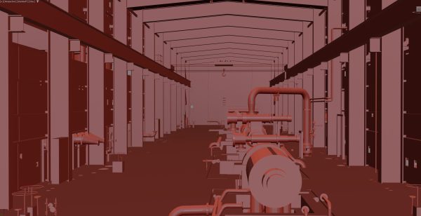 Oil Refinery Low Poly Model