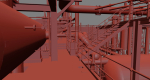 Oil Refinery Low Poly Model